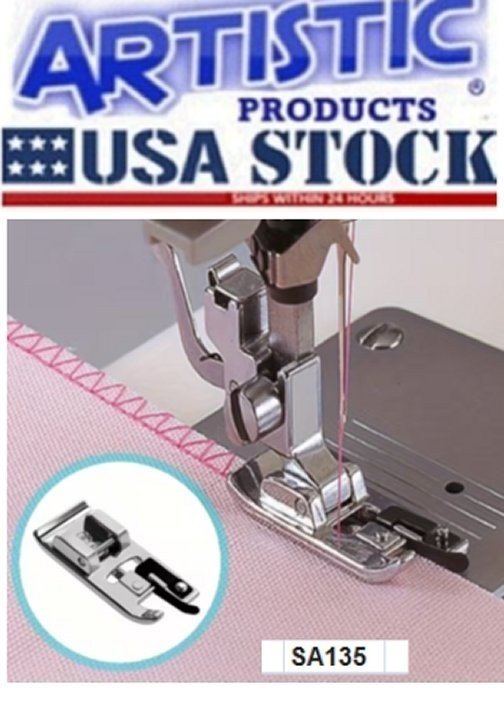 Overcast ,Overlock Vertical Foot for Brother,Janome Snap on Foot  ,SA135