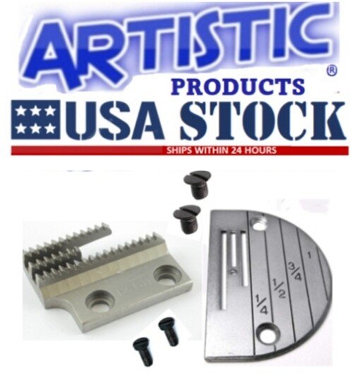 NEEDLE PLATE & FEED DOG fits YAMATA FY5318 ARTISAN 797 797A 797AB,12482,12481