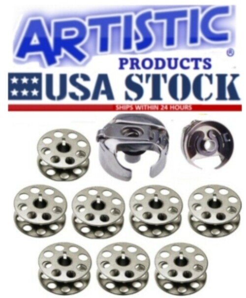 8 LARGE M SIZE BOBBINS Viking Husqvarna Mega Quilter