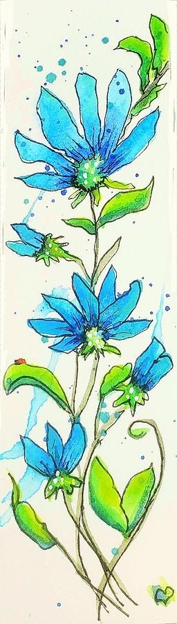 Blue Flower Dancer, artwork by Deahn Benware