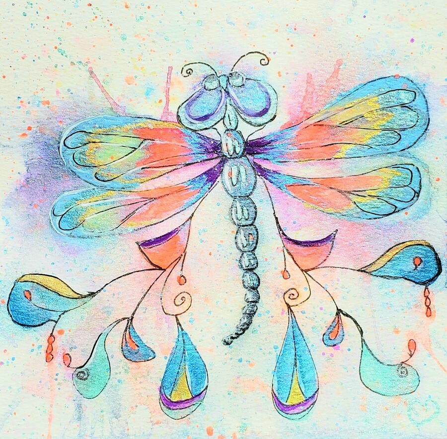 Fancy Dragonfly, artwork by Deahn Benware