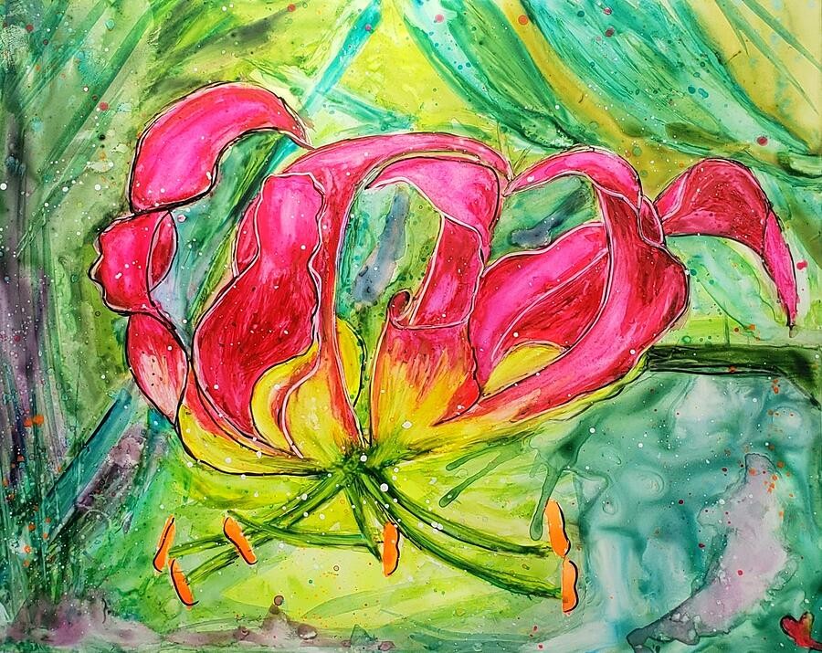Fire Lilly, artwork by Deahn Benware