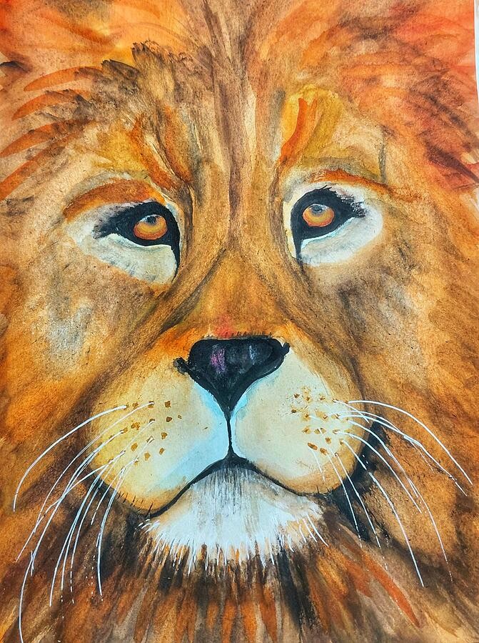 Majestic Lion Portrait, artwork by Deahn Benware