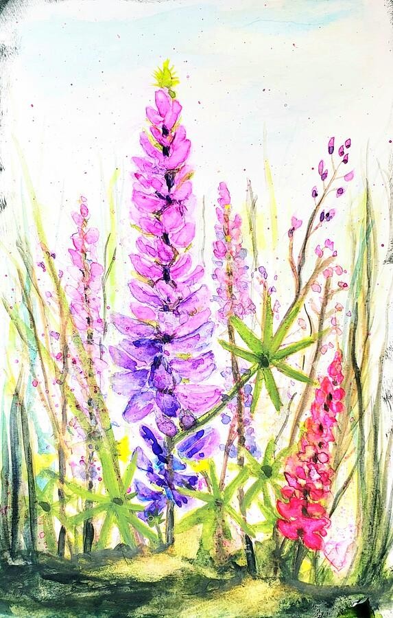 Montana Lupine #1, artwork by Deahn Benware