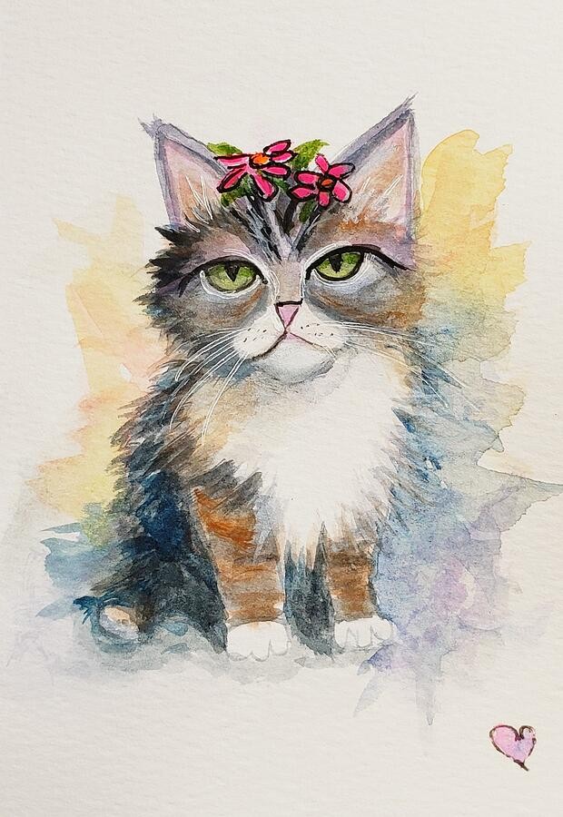 Not a Happy Cat, artwork by Deahn Benware