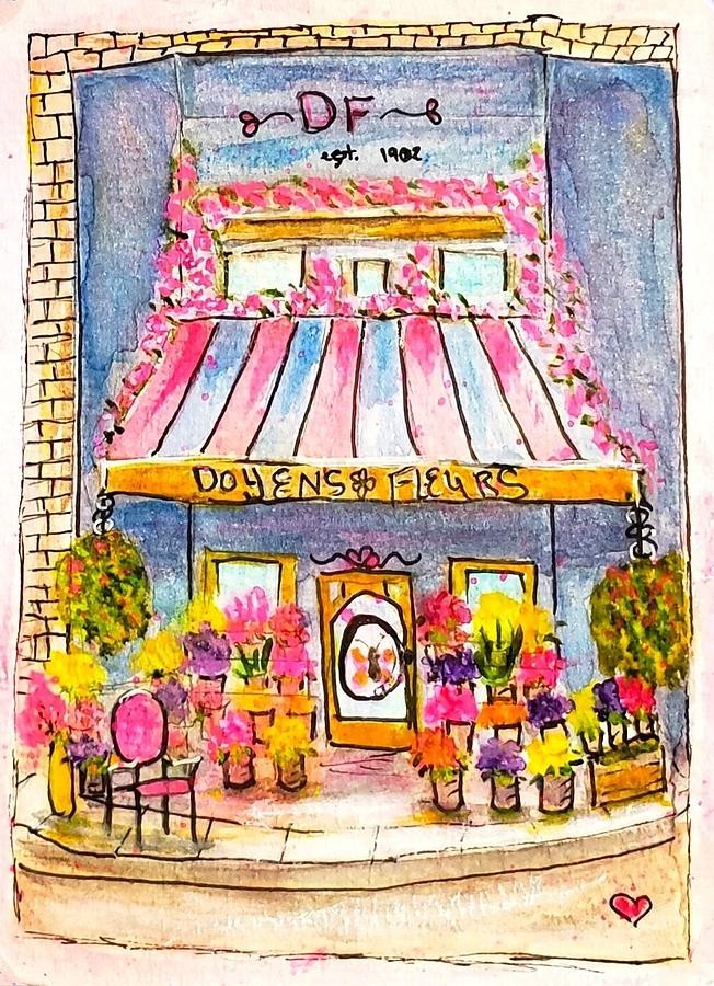 Paris Florist Shop, artwork by Deahn Benware