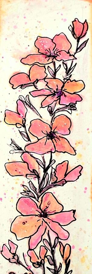 Pinkish Wildflowers, artwork by Deahn Benware