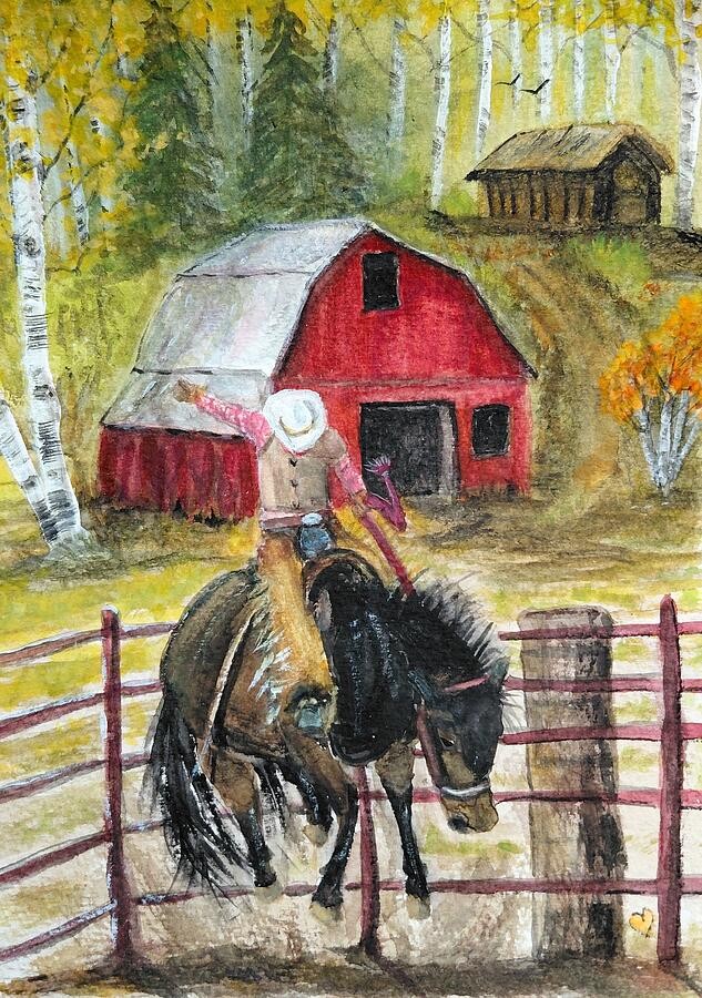 Practice for the Rodeo, artwork by Deahn Benware
