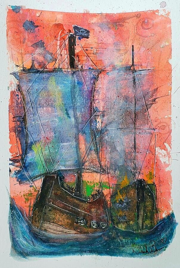 Raise the flag, artwork by Deahn Benware