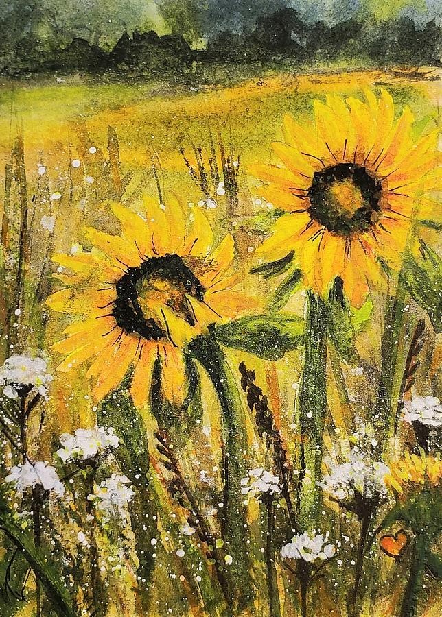 Sunflowers, artwork by Deahn Benware