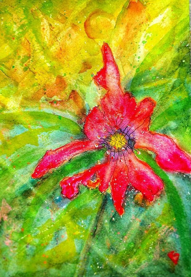 Tattered Poppy, artwork by Deahn Benware