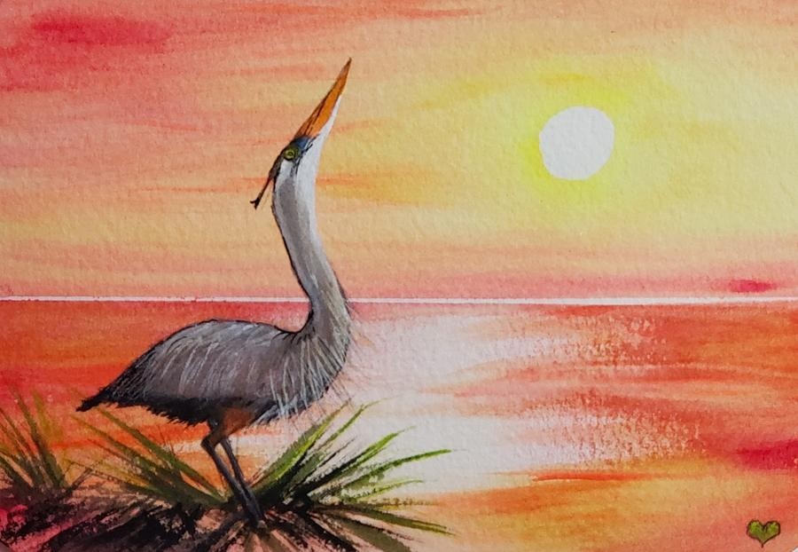The Great Heron, artwork by Deahn Benware