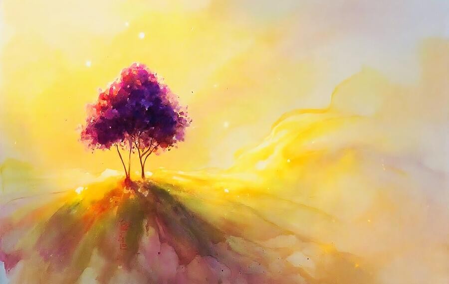 Two Trees Together, artwork by Deahn Benware