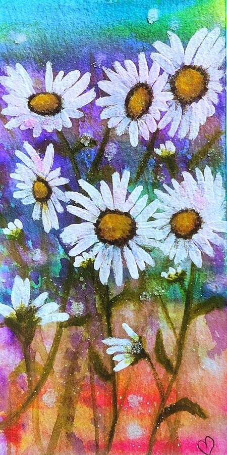 Vibrant Daisy Bouquet, artwork by Deahn Benware