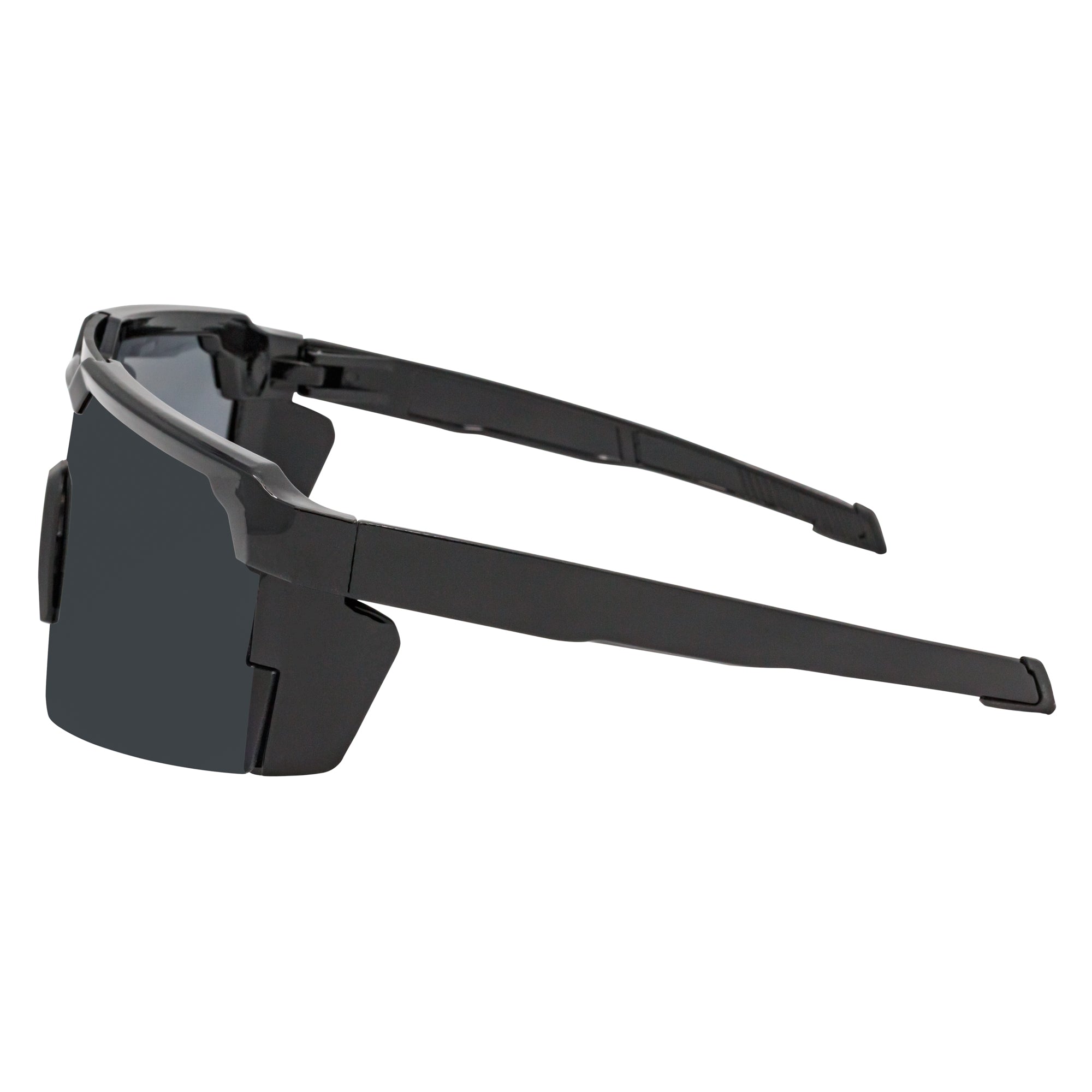 Black shield sunglasses from the Varelli collection