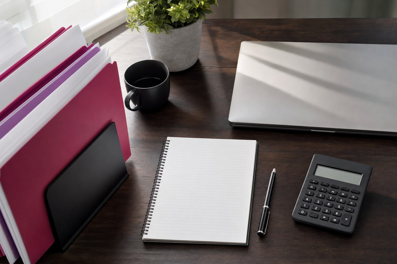 Business funding documents arranged on a desk