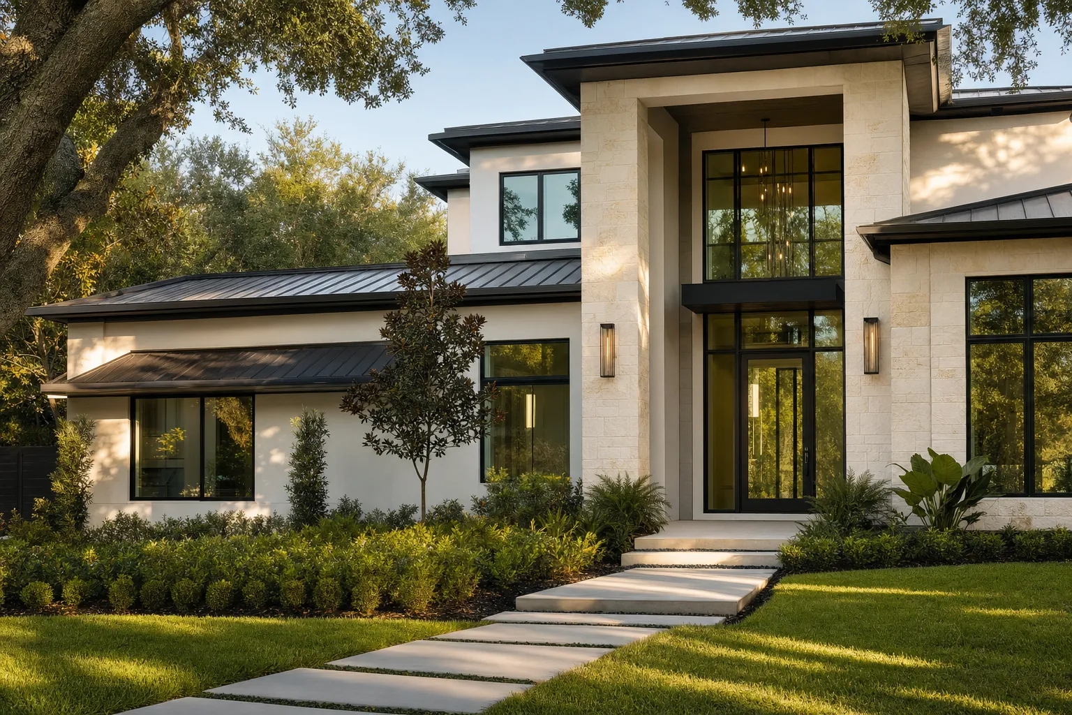 Contemporary Orlando residence with elegant curb appeal