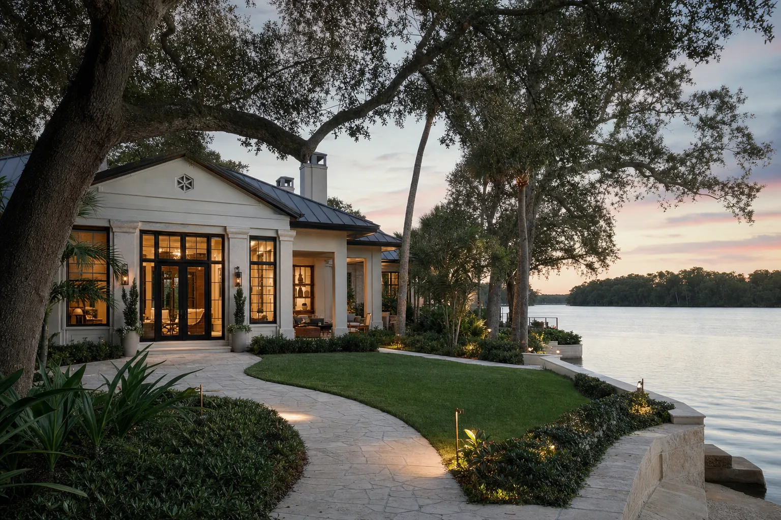 Lakefront Florida residence with refined architecture