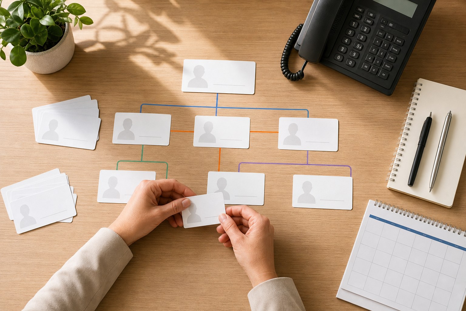 A practice manager organizing provider relationships into a referral network