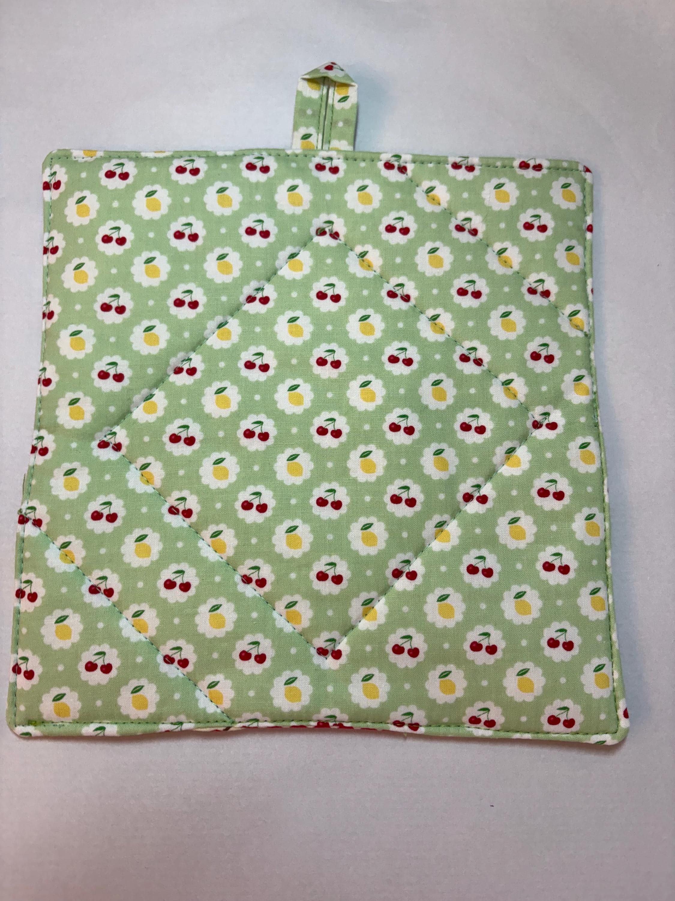 Pair (2) Mary Engelbreit potholders, 8” homemade quilted view 3