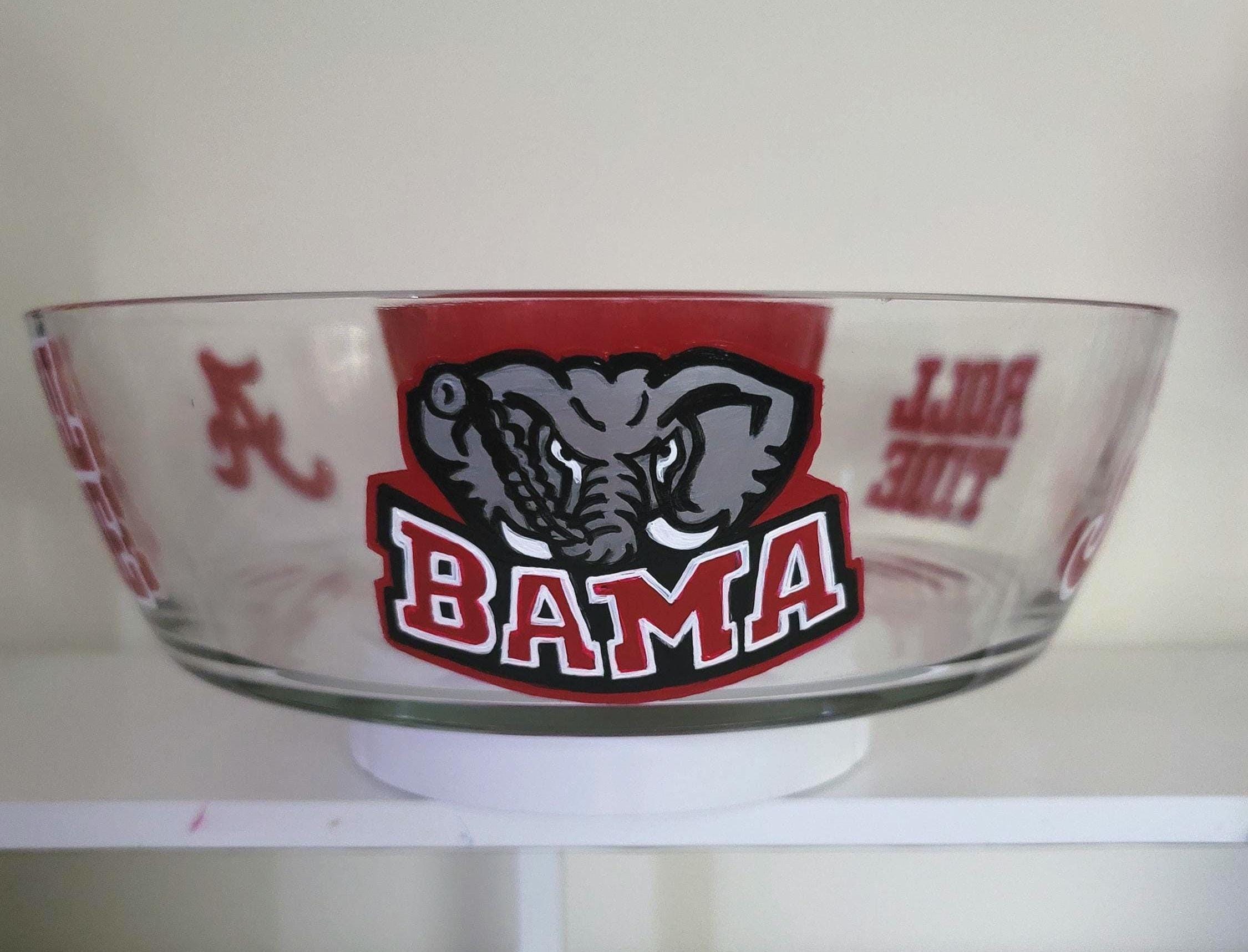 Hand Painted Alabama Crimson Tide Chip and Dip Bowl, view 2