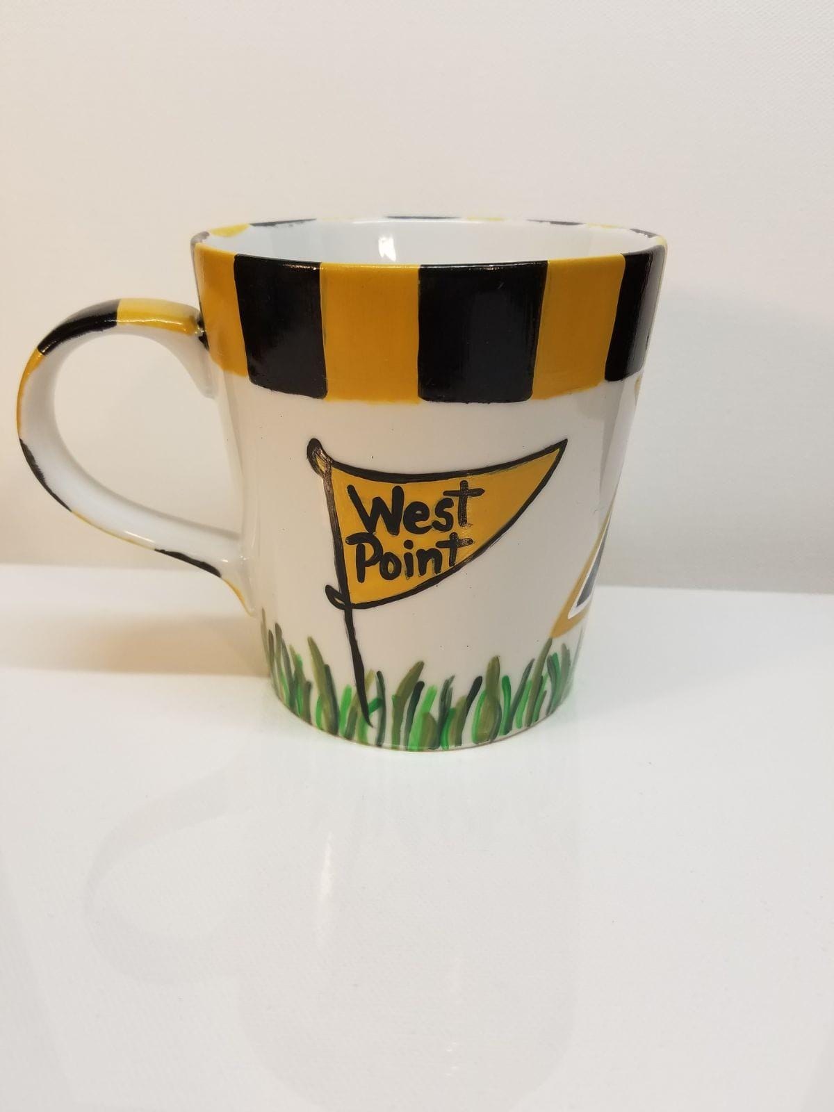Hand Painted Army Coffee Mugs - Set of Two, Ceramic, view 4