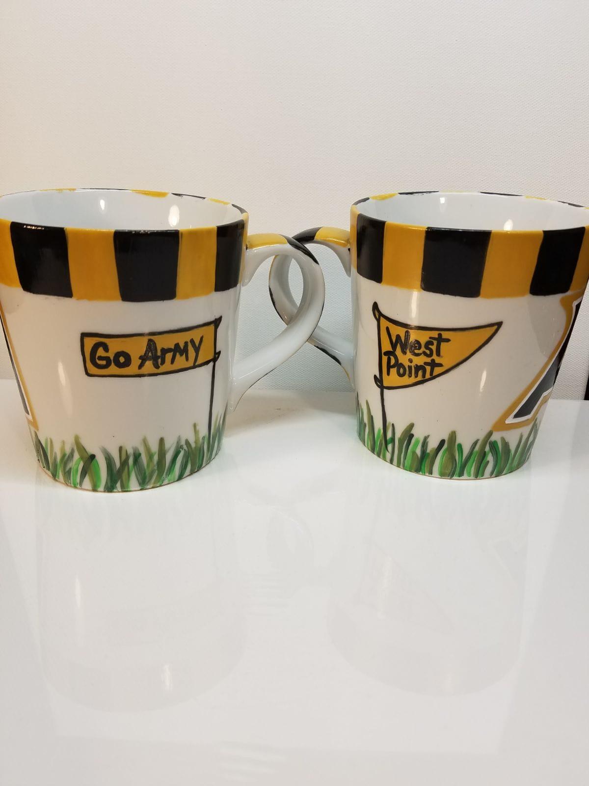 Hand Painted Army Coffee Mugs - Set of Two, Ceramic, view 5