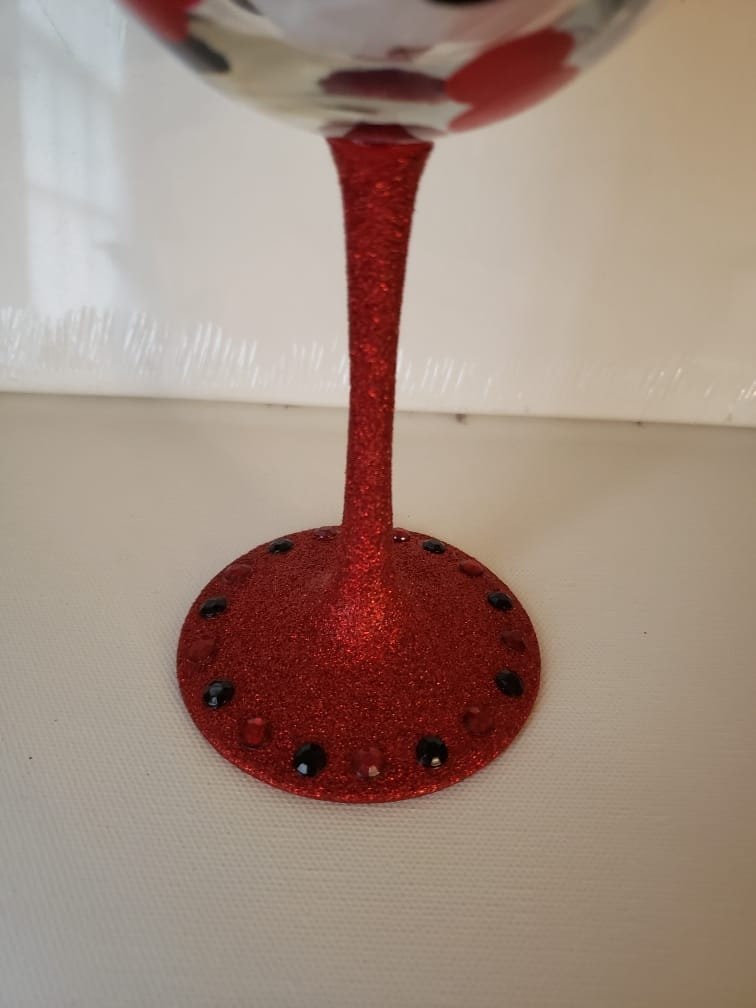 Hand Painted Keto Wine Glass: "I Save My Carbs For Wine", view 3