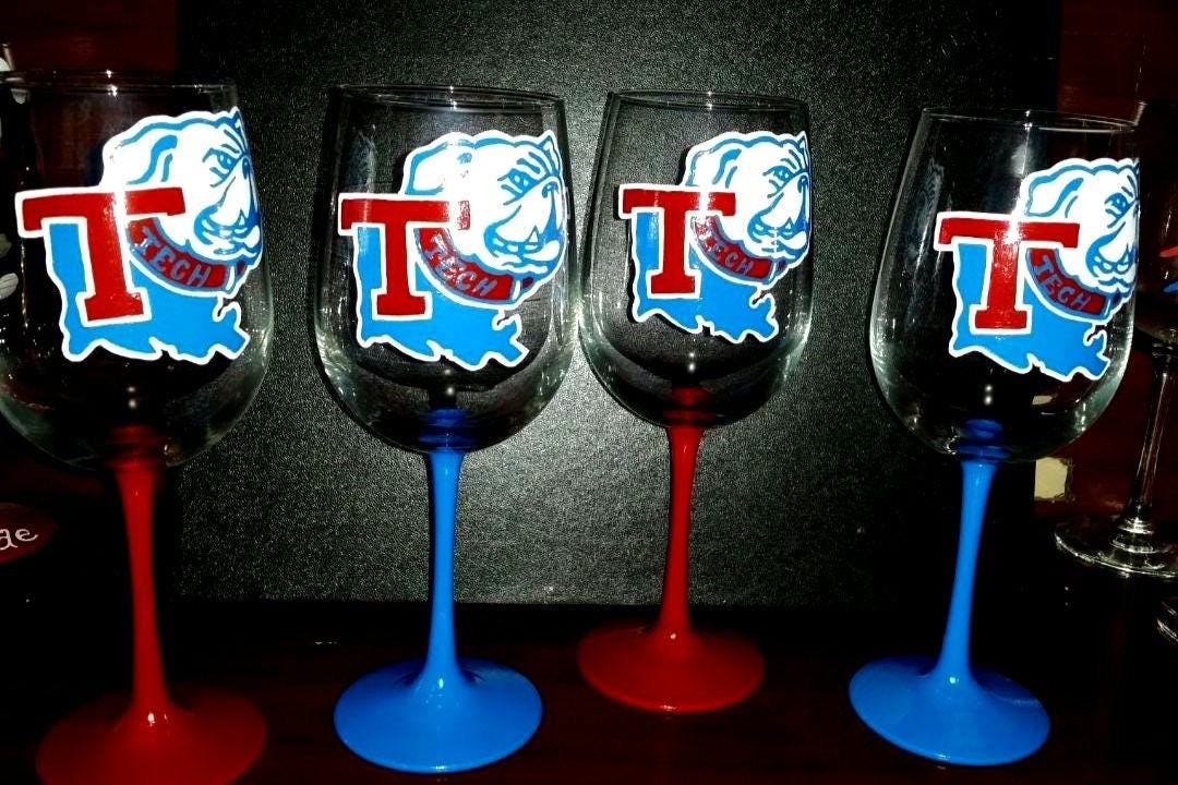 Hand Painted Louisiana Tech University Plate, view 3