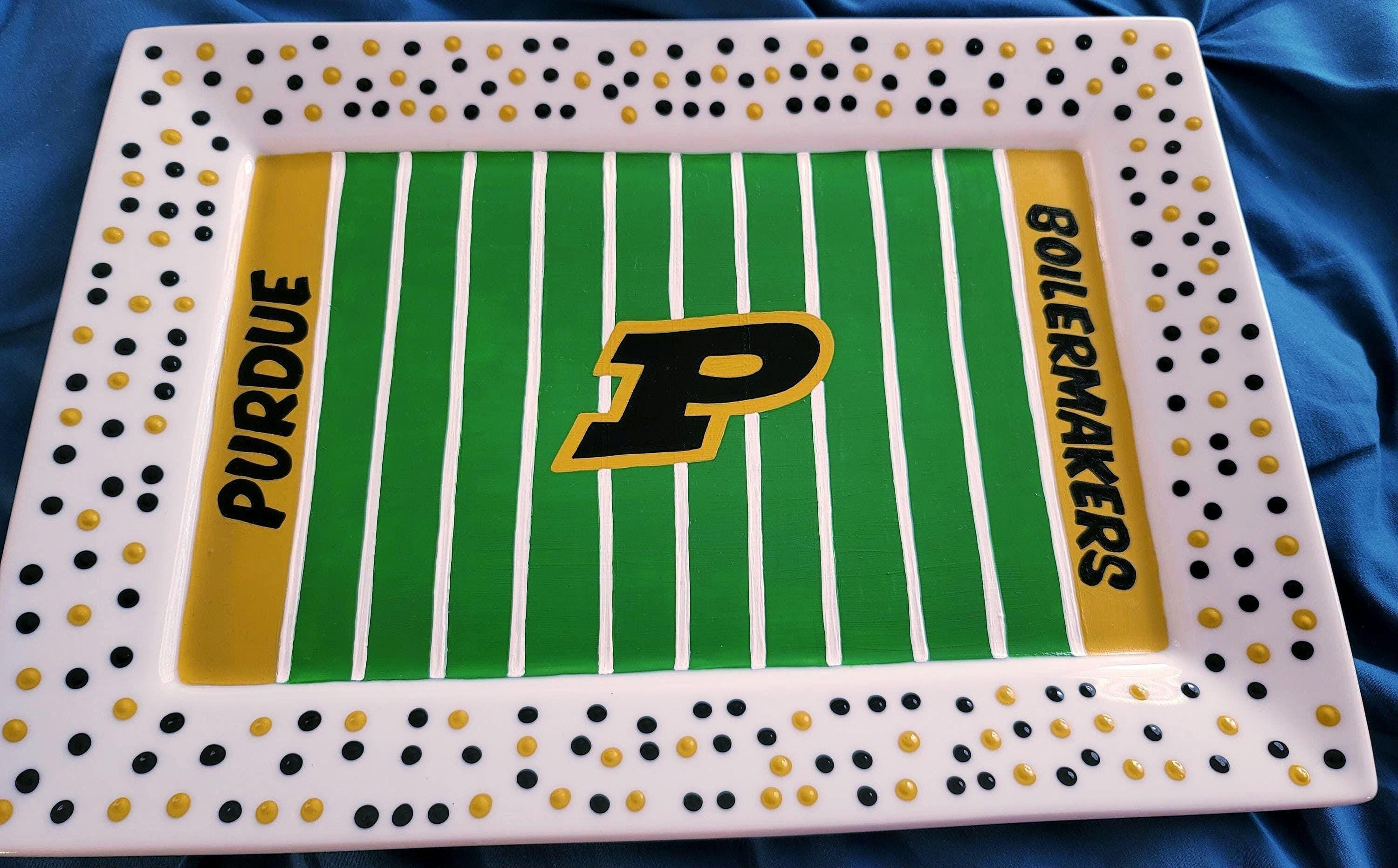 Hand Painted Purdue Boilermakers Ceramic Serving Platter (10x14), view 3