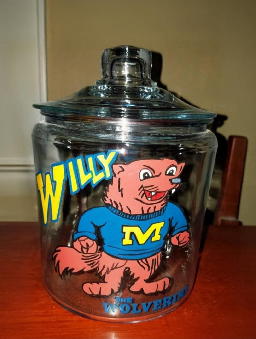 Hand Painted Willy the Wolverine Michigan Wolverines Cookie Jar