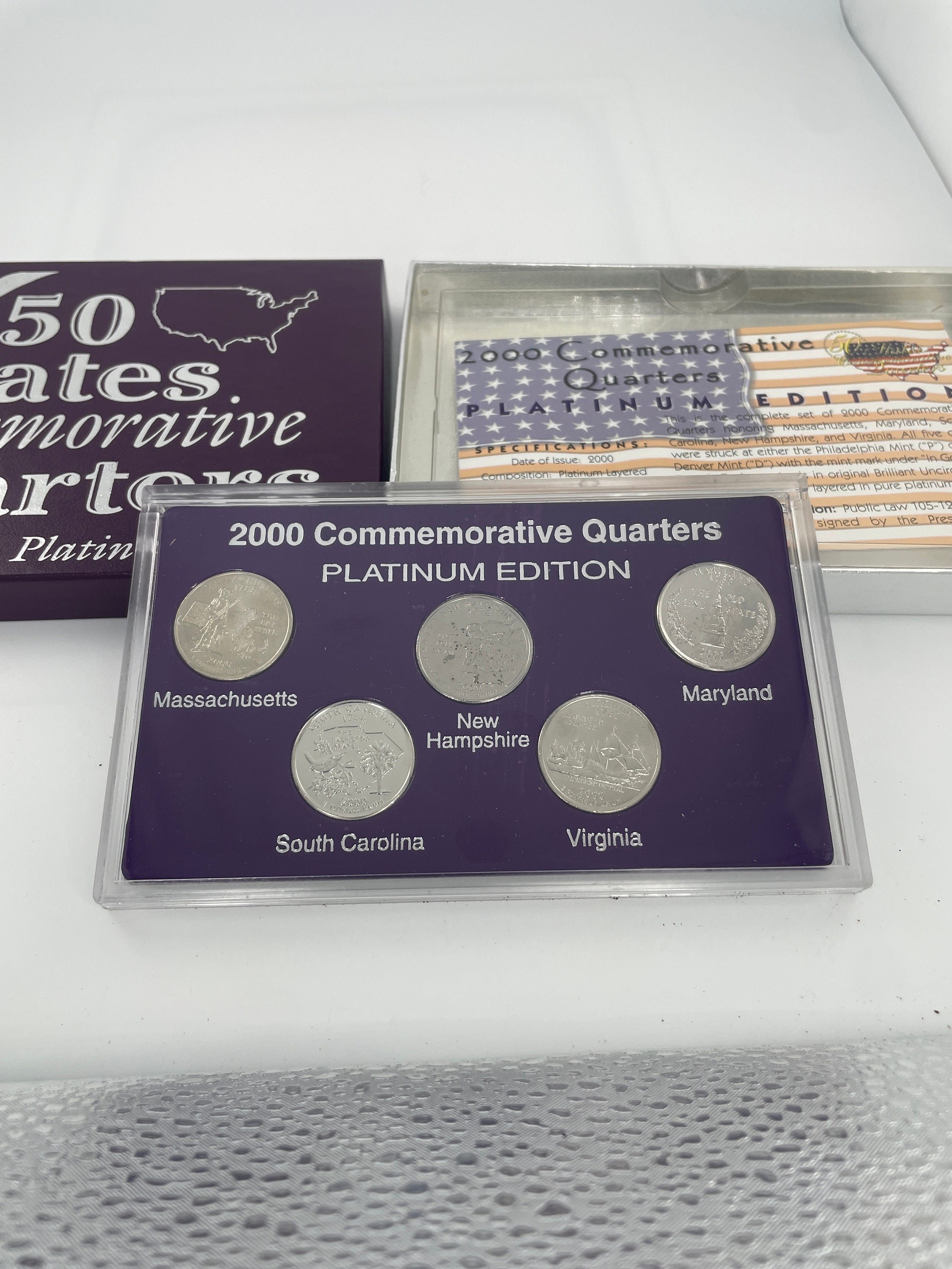 Very fine 3 sets of Commemorative Quarters 99-01
