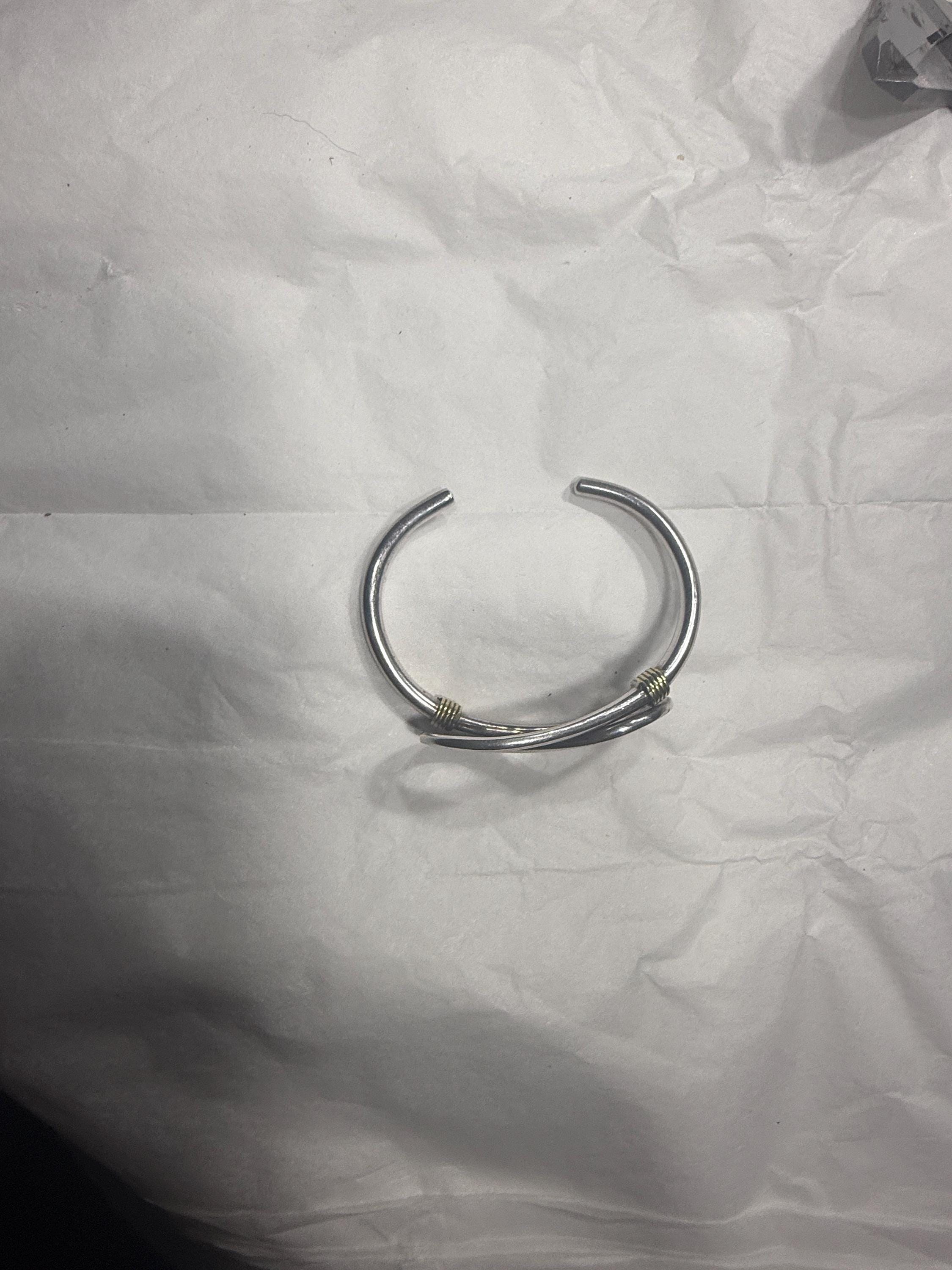 Mexican sterling geometric bracelet detail 7