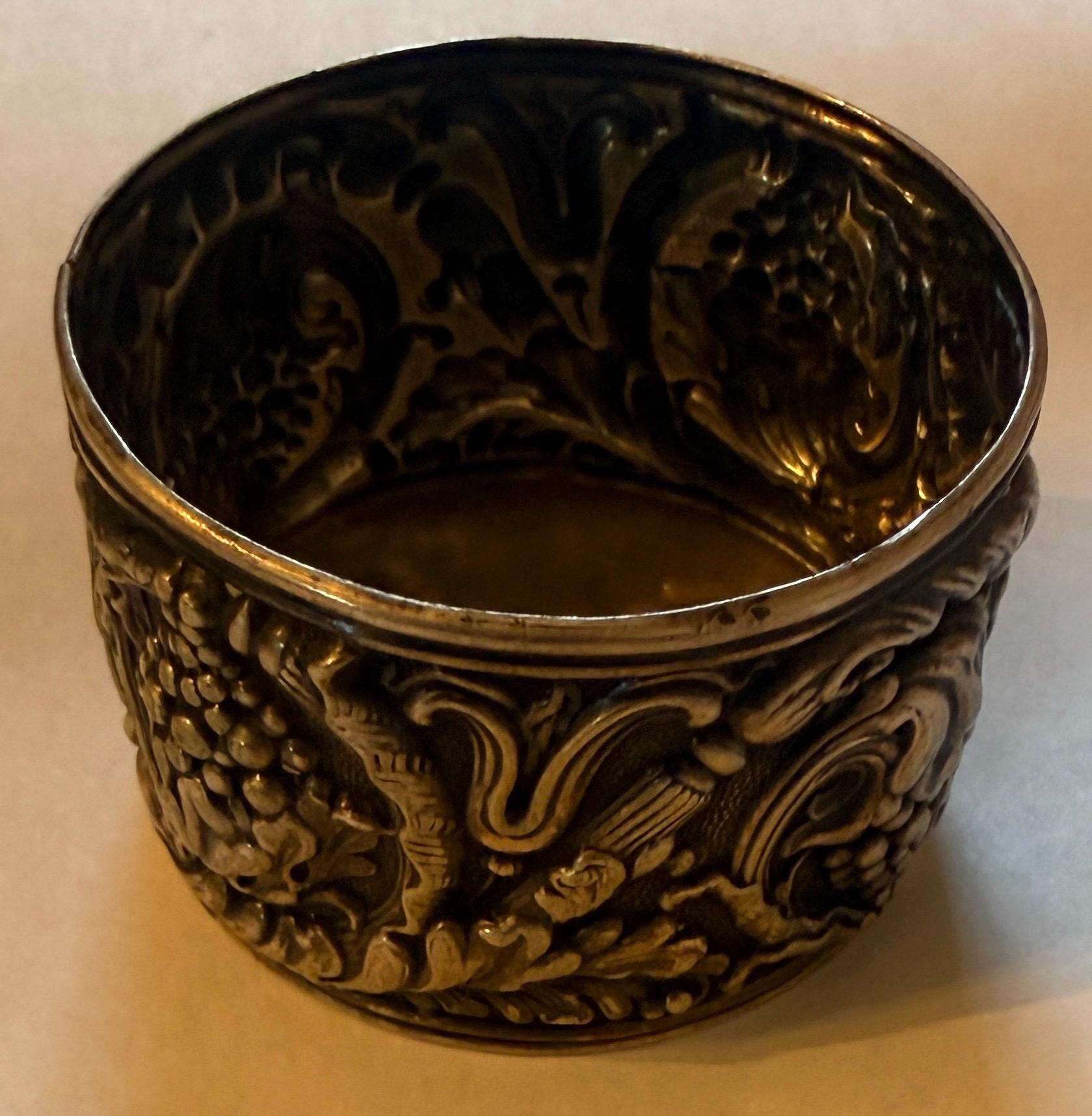 Tiffany Sterling open salt with cobalt( not signed)container