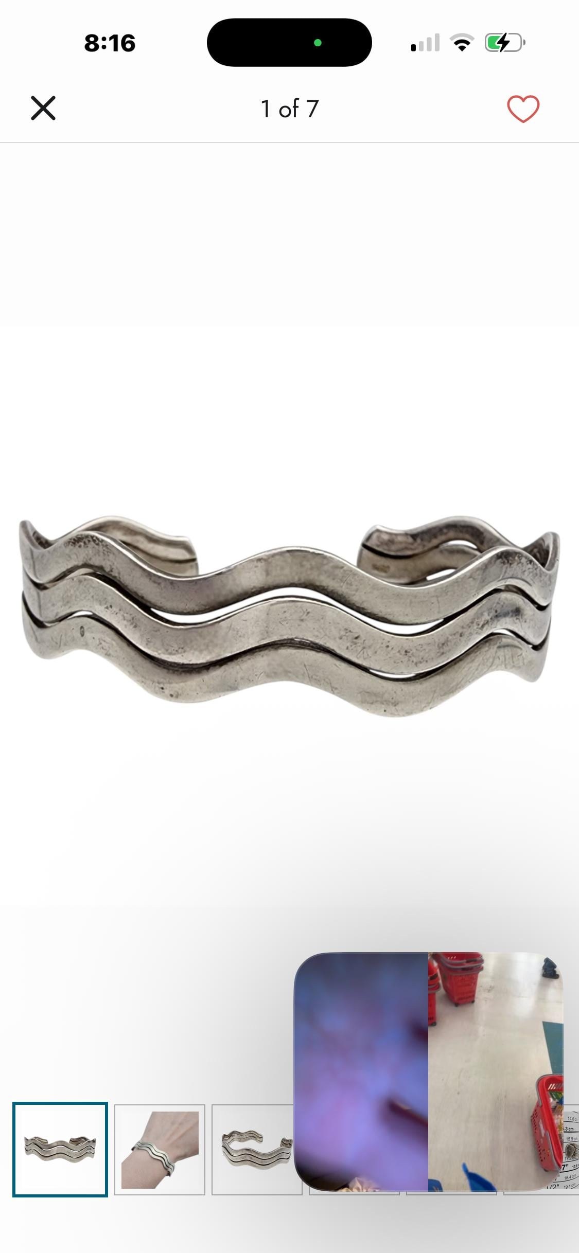 Sterling cuff bracelet