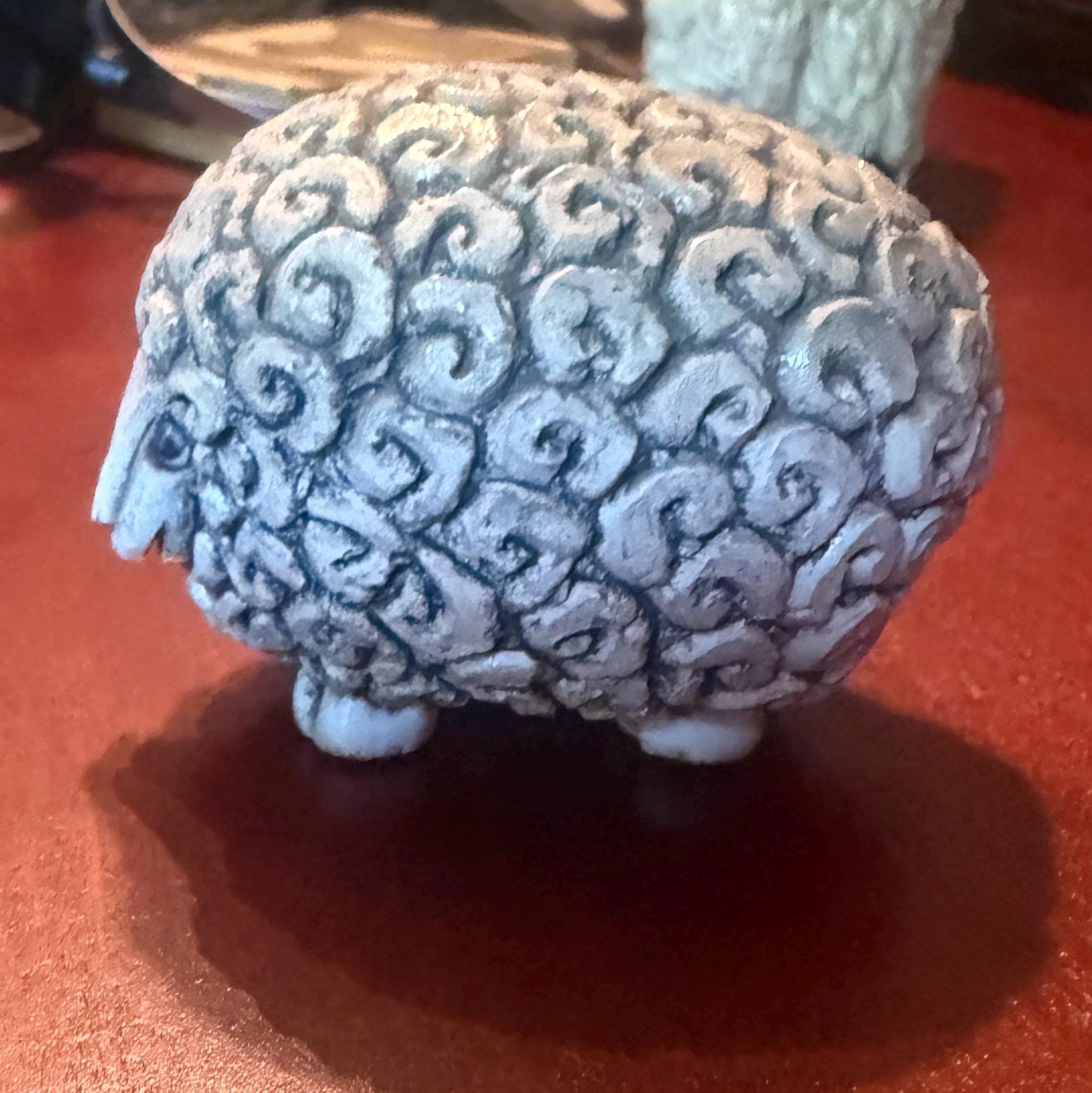 70s ceramic sheep figurine detail 2