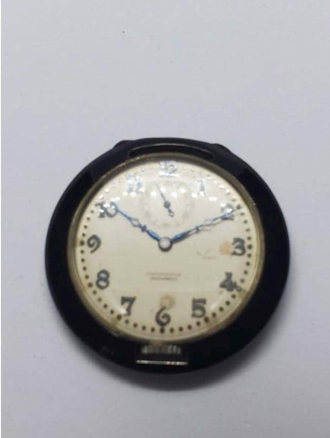 1930s stunning Movado chronometer with nicely enameled case