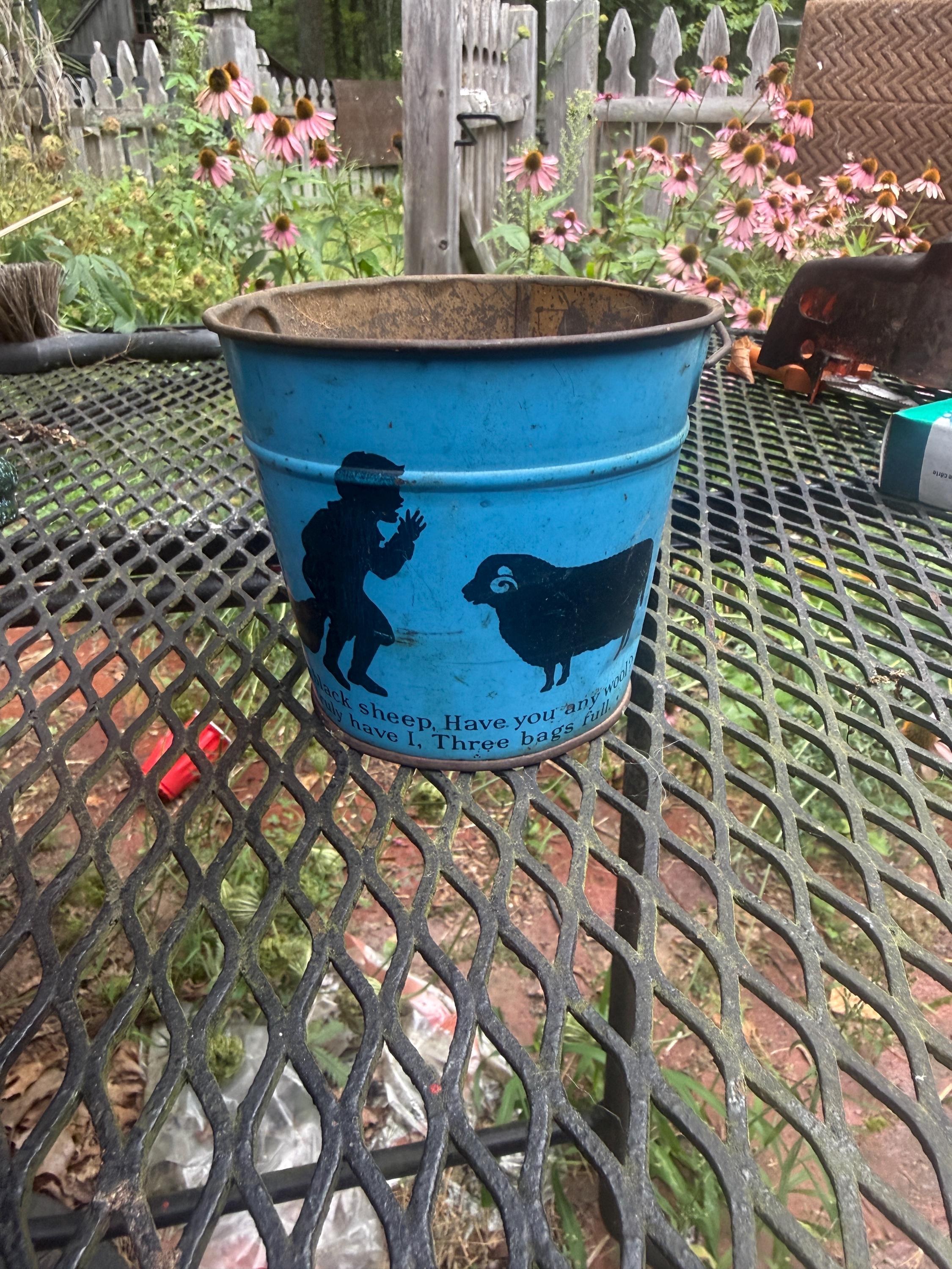 Old Mary had a little lamb children’s beach pail collectible