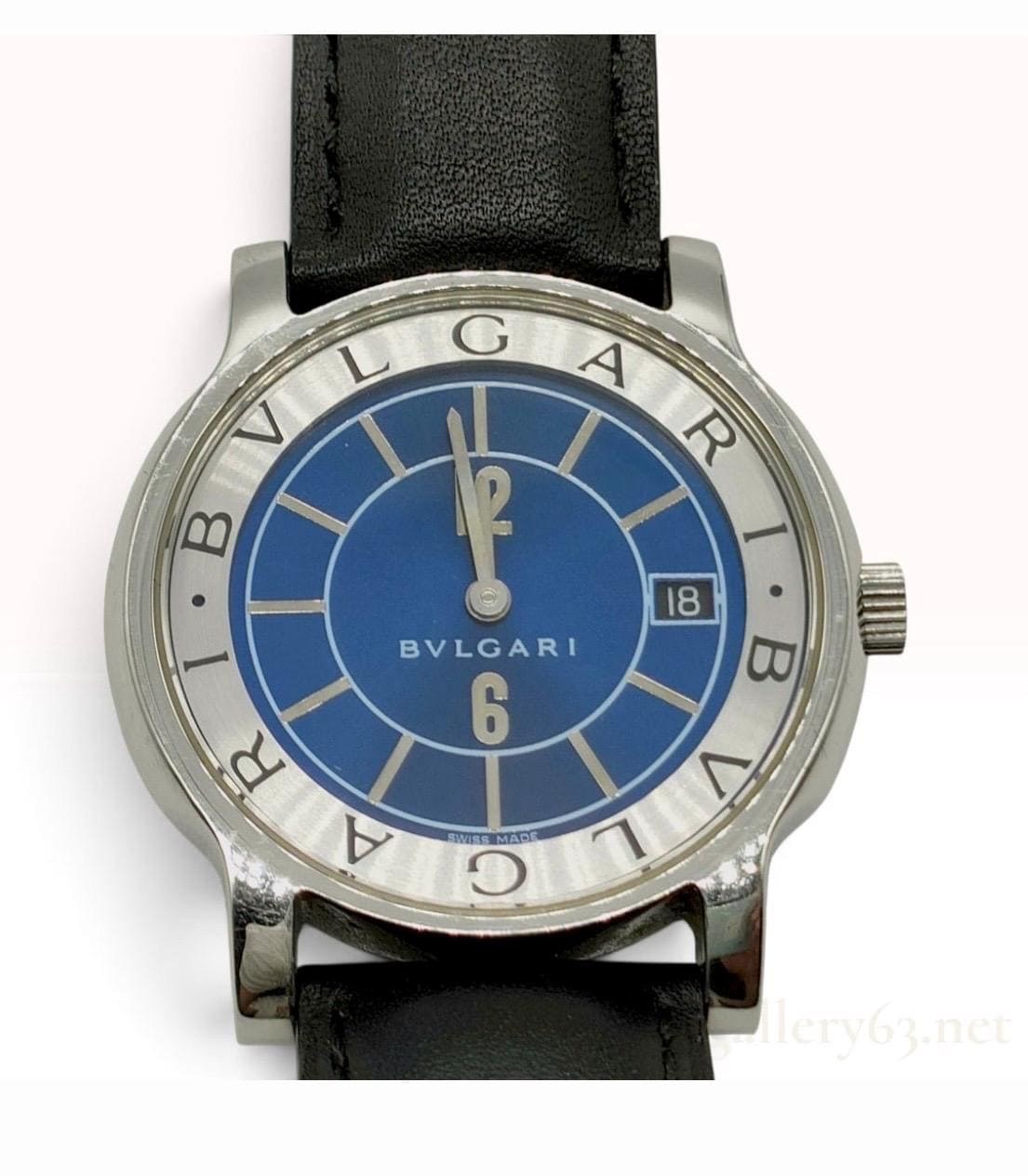 Bvlgari Solotempo ST 35 S. Stunning eye catcher with Bvlgari leather band. This is a really nice watch in perfect running order