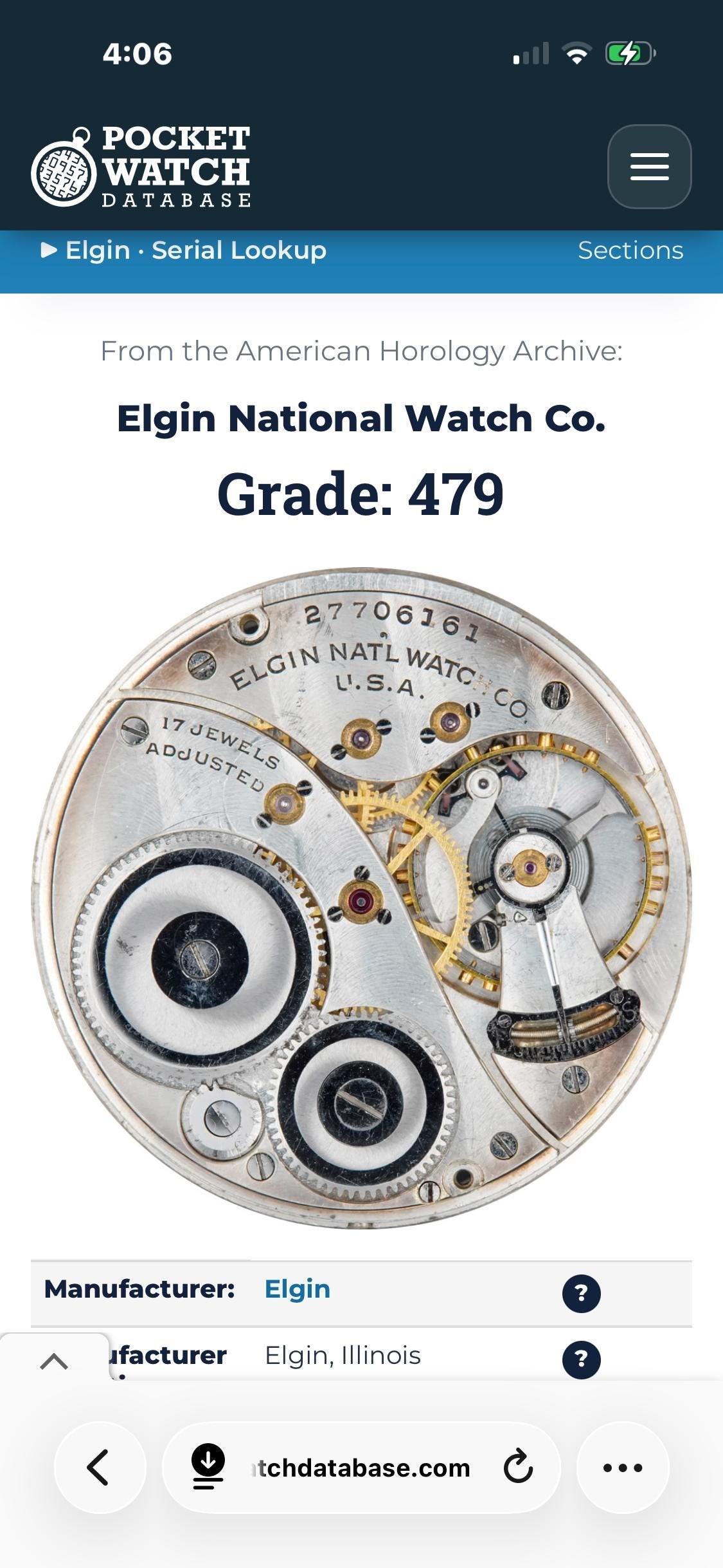 1920s Elgin streamline grade 249 detail 7