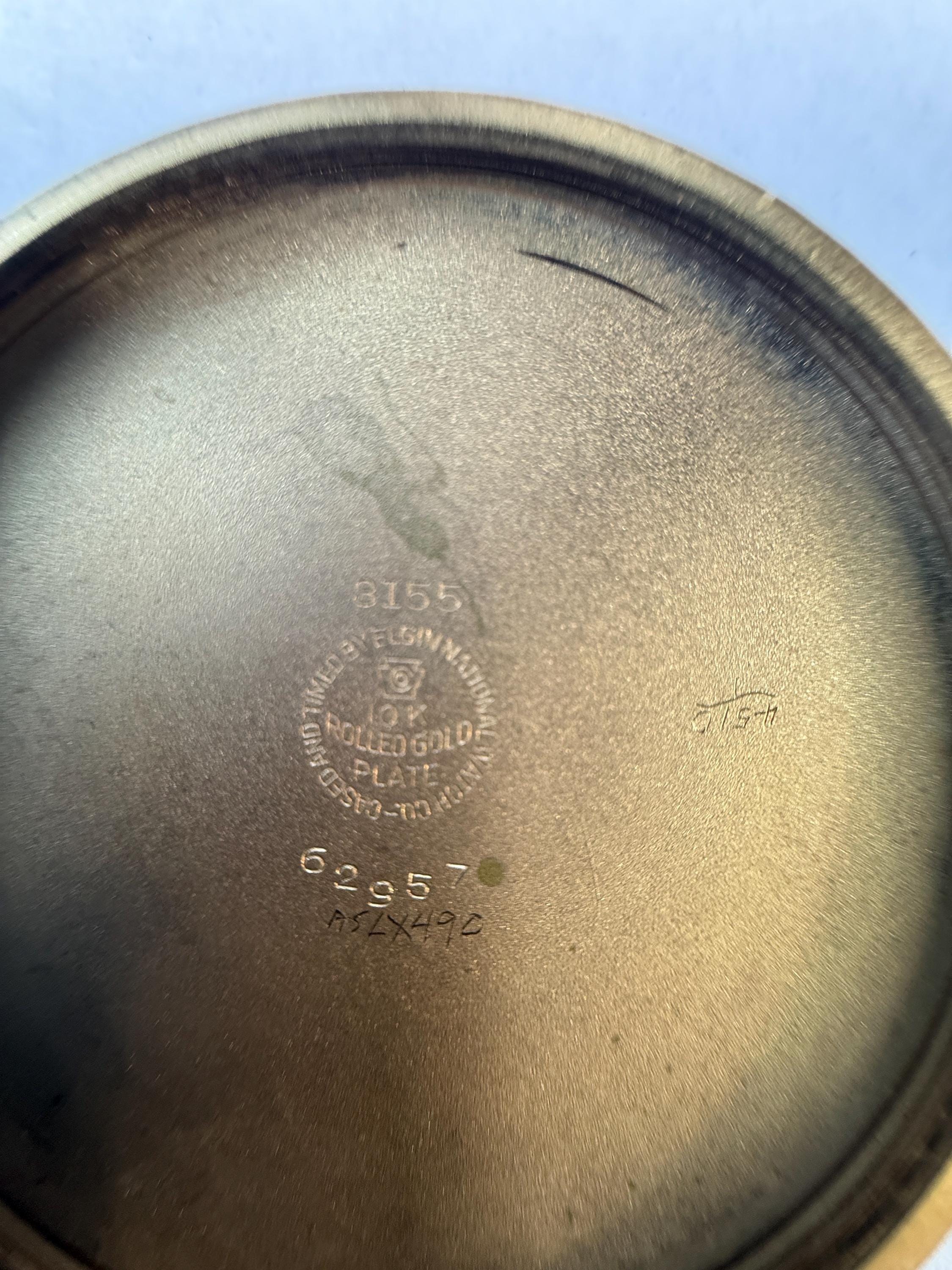Elgin 1951 model 20, only 12000 were produced in 51 detail 3