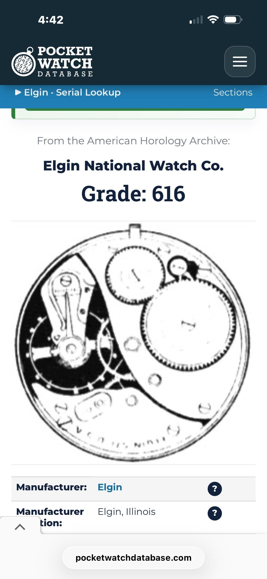 Elgin 1951 model 20, only 12000 were produced in 51 detail 5