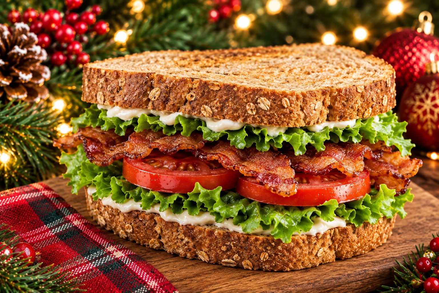 Bacon, lettuce and tomato sandwich
