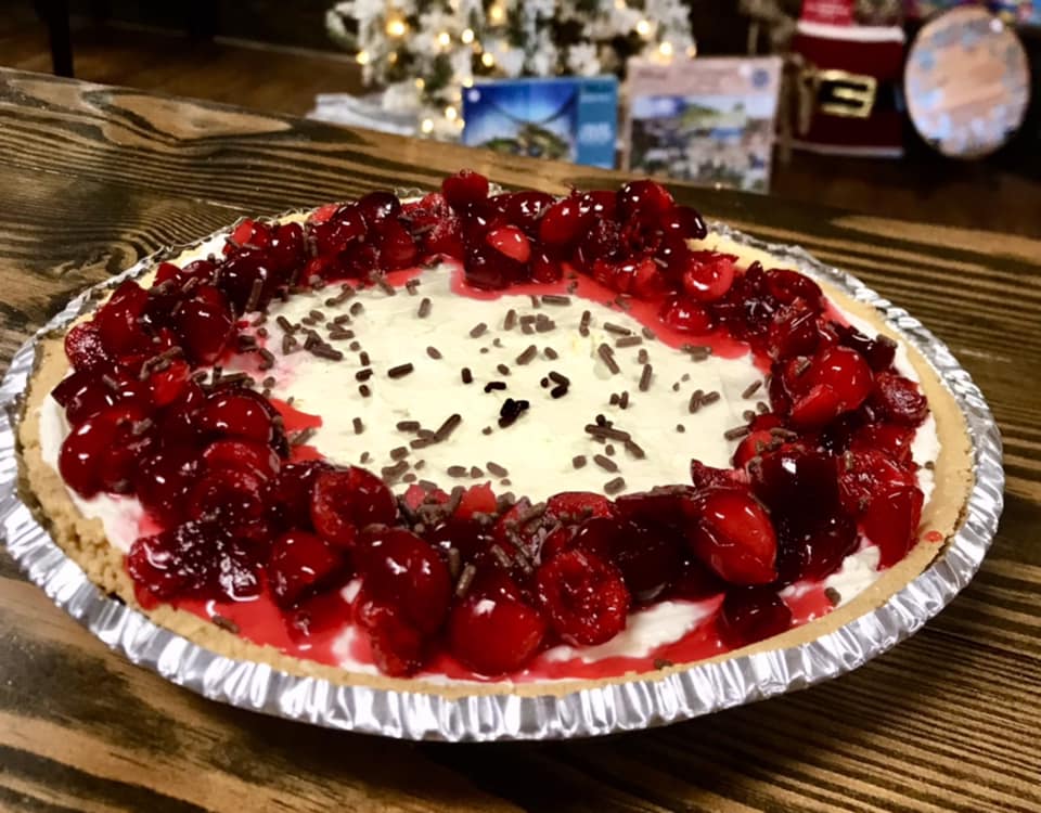 Sugared cranberry cheesecake