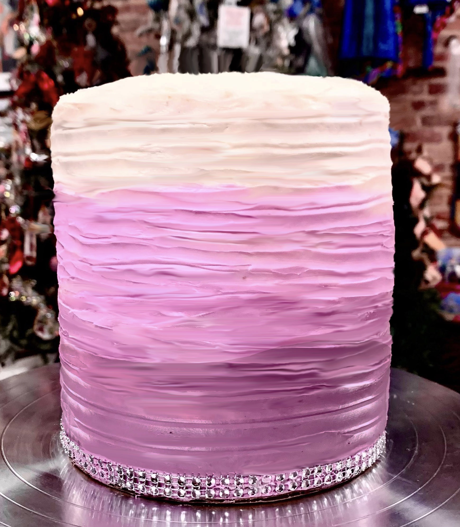 Blackberry ombré cake