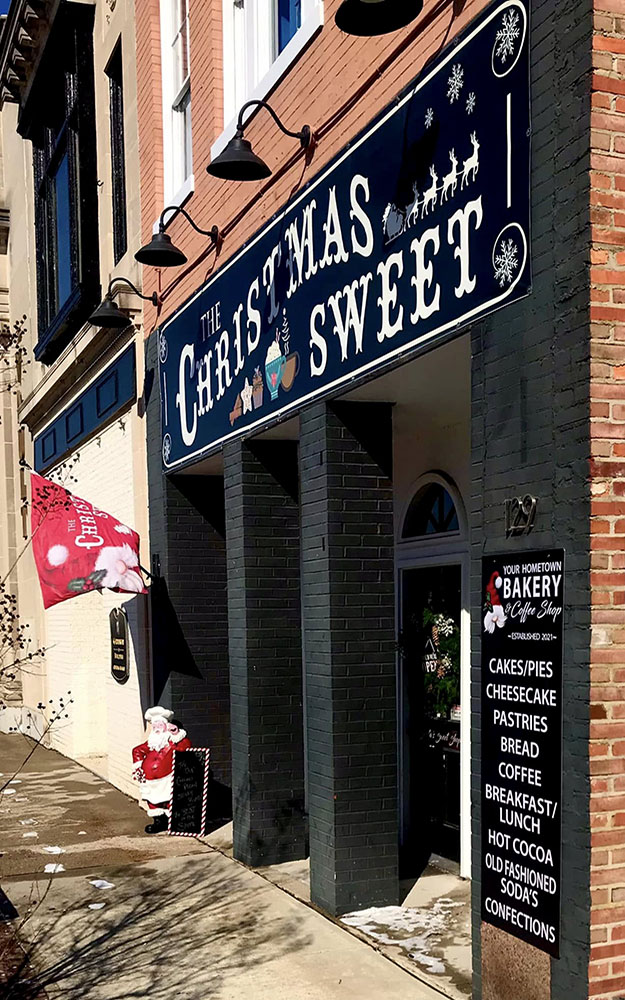 The Christmas Sweet storefront in downtown Pocomoke City