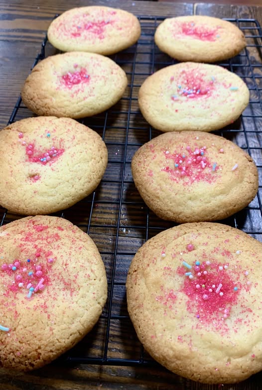 Large frosted sugar cookies