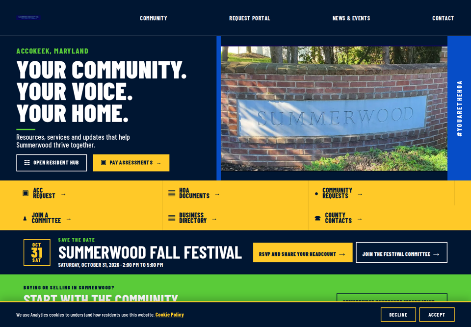 Summerwood Community website homepage