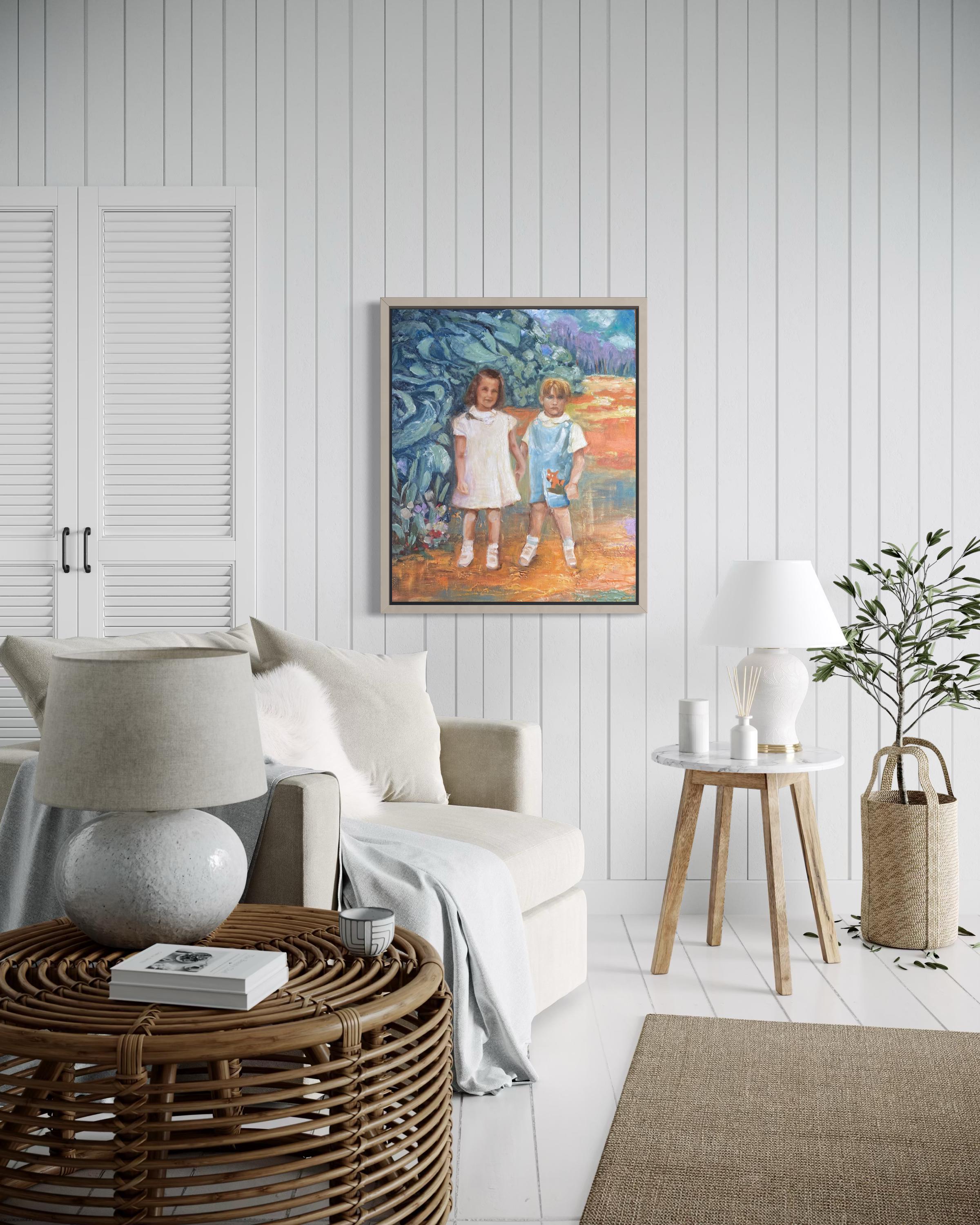 Abstract Portrait Painting, Hand-Painted Acrylic or Oil on Canvas