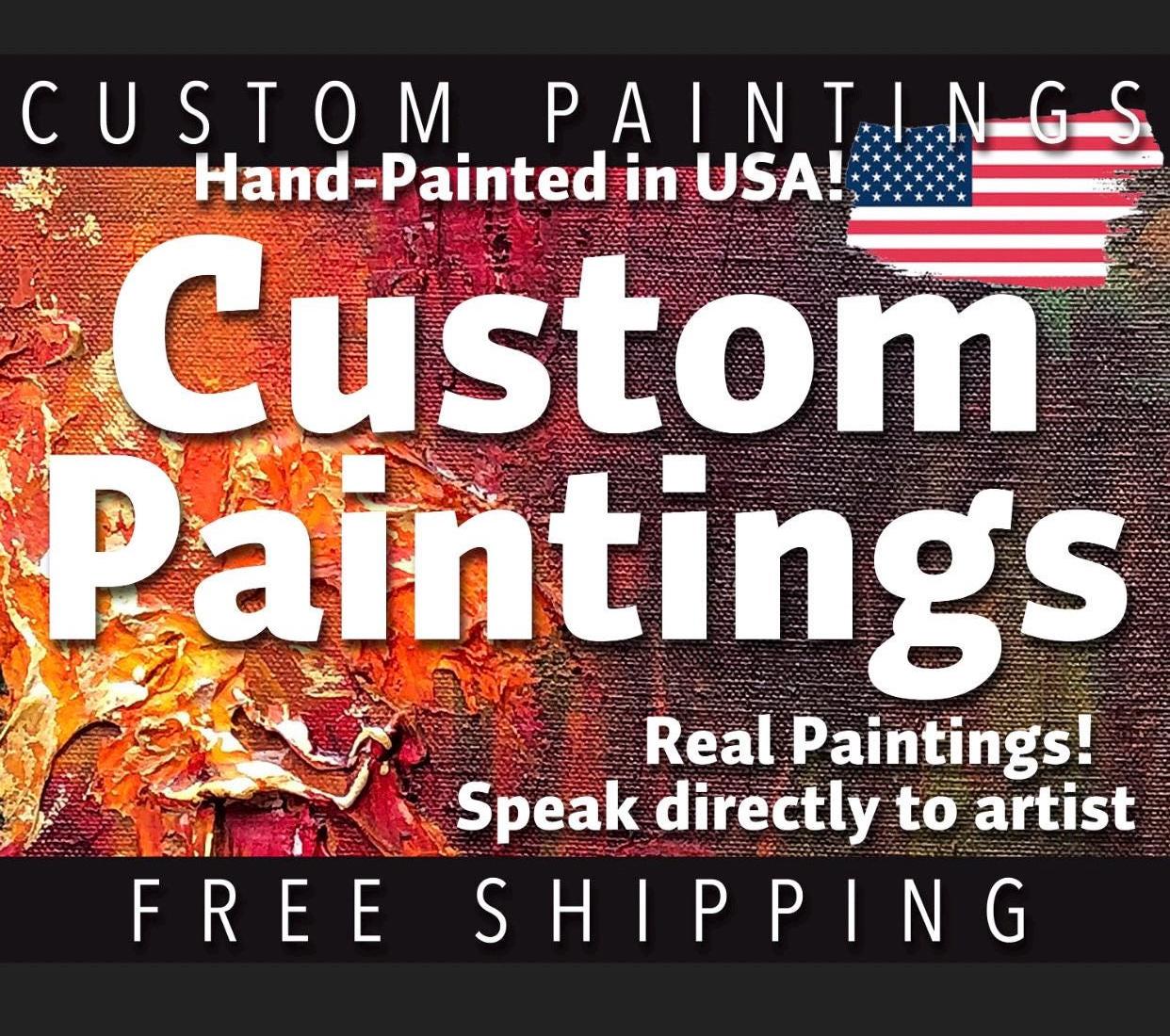 Custom Abstract Painting, Oil or Acrylic, Commission, Hand-Painted Wall Art